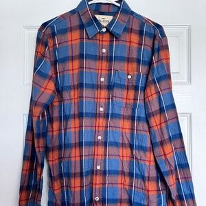 Hollister Long-Sleeve Plaid Button-Down Shirt, Size Medium